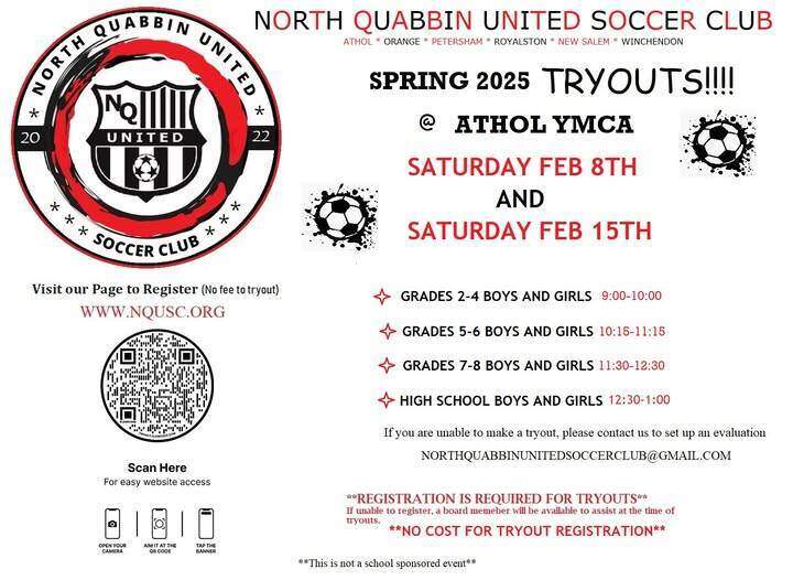 Soccer Tryout flyer