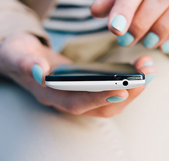 Woman making a call on her cellphone